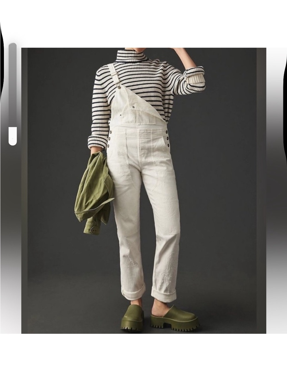 Maeve The Wanderer white Denim Overalls